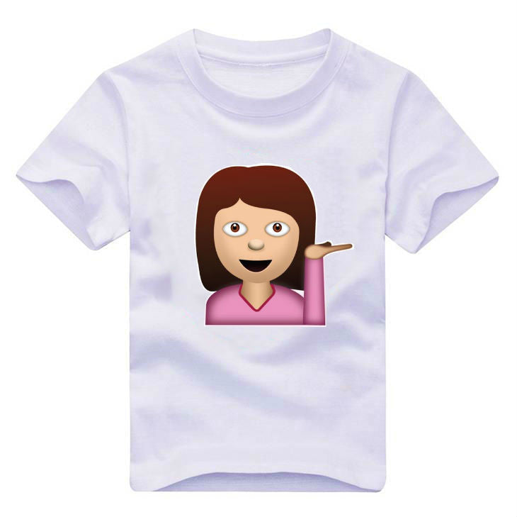 Emoji monkey alien smile lip Print Kids t shirt Boy Girl shirt Casual Children Toddler Clothes Funny Top Tees White Gift ZT-6 - CelebritystyleFashion.com.au online clothing shop australia