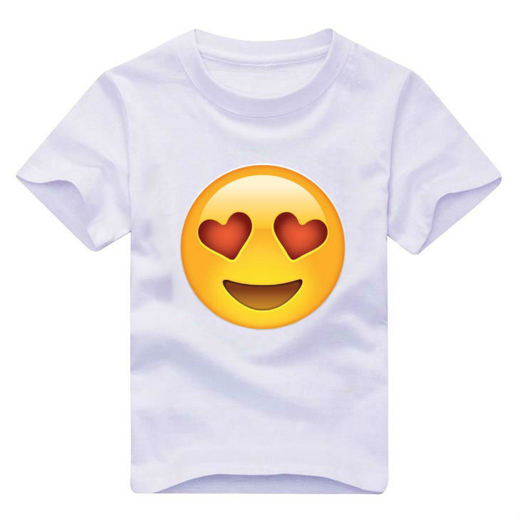 Emoji monkey alien smile lip Print Kids t shirt Boy Girl shirt Casual Children Toddler Clothes Funny Top Tees White Gift ZT-6 - CelebritystyleFashion.com.au online clothing shop australia