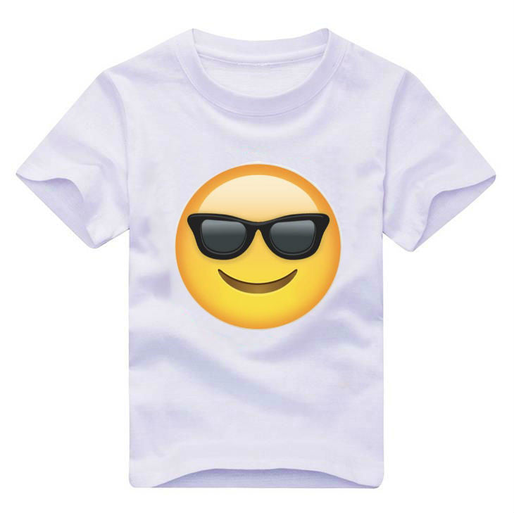 Emoji monkey alien smile lip Print Kids t shirt Boy Girl shirt Casual Children Toddler Clothes Funny Top Tees White Gift ZT-6 - CelebritystyleFashion.com.au online clothing shop australia
