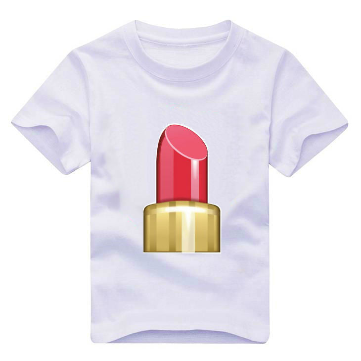 Emoji monkey alien smile lip Print Kids t shirt Boy Girl shirt Casual Children Toddler Clothes Funny Top Tees White Gift ZT-6 - CelebritystyleFashion.com.au online clothing shop australia