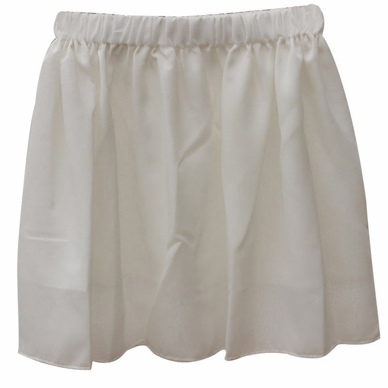 Summer Chiffon Women Skirt Tulle Girls Above Knee Short Nude Mini Casual Skirts NO BELT