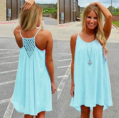 Women Summer Casual boho Maxi Party Evening Mini Dress Beach Floral dress sleeveless dresses casual
