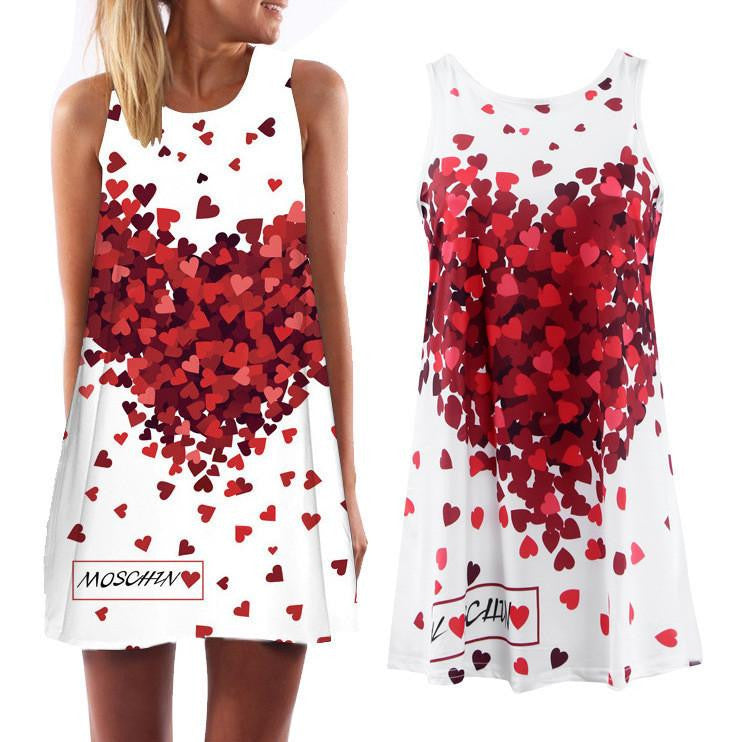 Women Summer Casual boho Maxi Party Evening Mini Dress Beach Floral dress sleeveless dresses casual