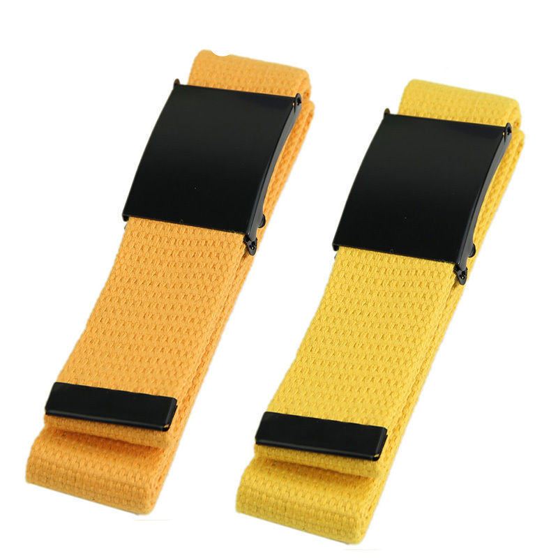 Online discount shop Australia - Fashion Unisex Plain Webbing Mens Boys Waist Belt Waistband Casual Canvas Belt