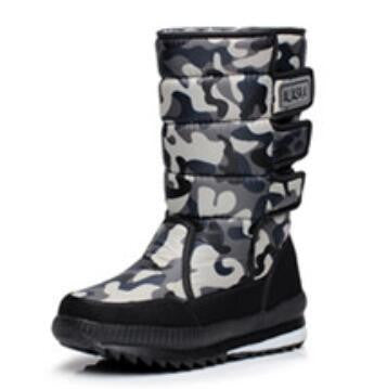 Warm men's thickening platforms water proof shoes military desert male knee-high snow boots outdoor hunting 47