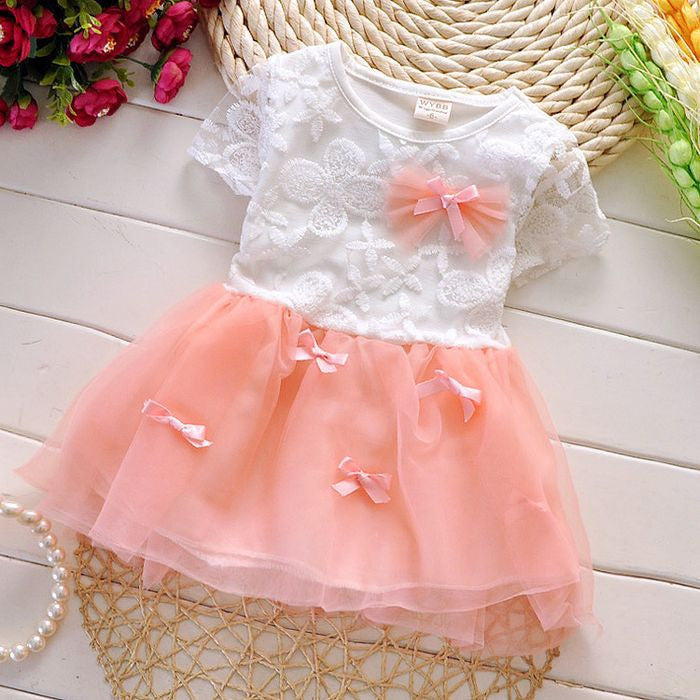 1-3 years old baby girls dress summer cotton material Free shipping new style dot bow baby clothes princess infant dresses - CelebritystyleFashion.com.au online clothing shop australia