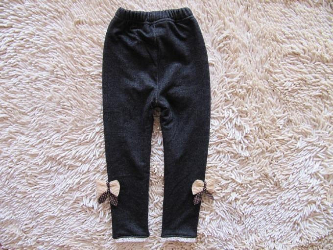 kids girls jean bow pants cotton cashmere pants elastic waist girls legging warm pants winter spring children pants - CelebritystyleFashion.com.au online clothing shop australia