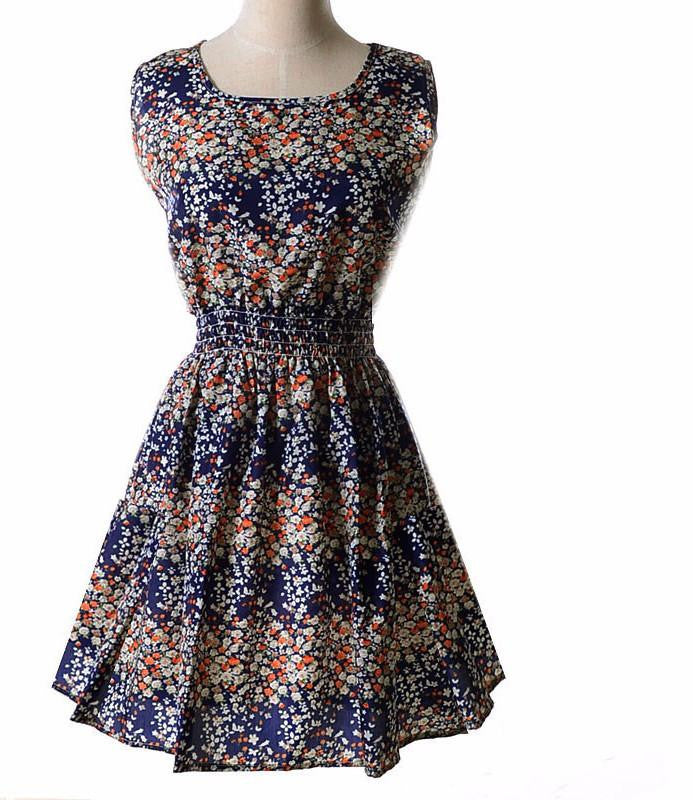 Summer Autumn Korean Women's Casual Dresses Bohemian Floral Leopard Vest Printed Beach Dresses For Women Large Size Dress