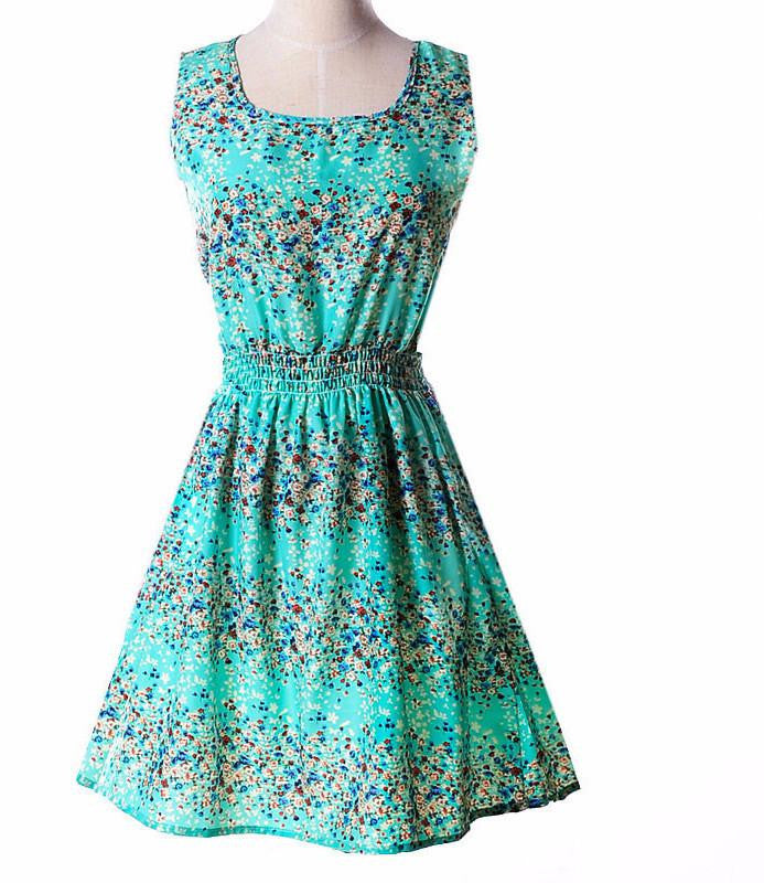 Summer Autumn Korean Women's Casual Dresses Bohemian Floral Leopard Vest Printed Beach Dresses For Women Large Size Dress