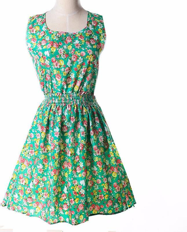 Summer Autumn Korean Women's Casual Dresses Bohemian Floral Leopard Vest Printed Beach Dresses For Women Large Size Dress