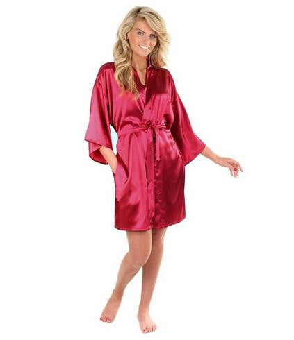 Silk Robe Bathrobe Women Silk Bridesmaid Robes Navy Blue Robes Satin Robe Ladies Dressing Gowns