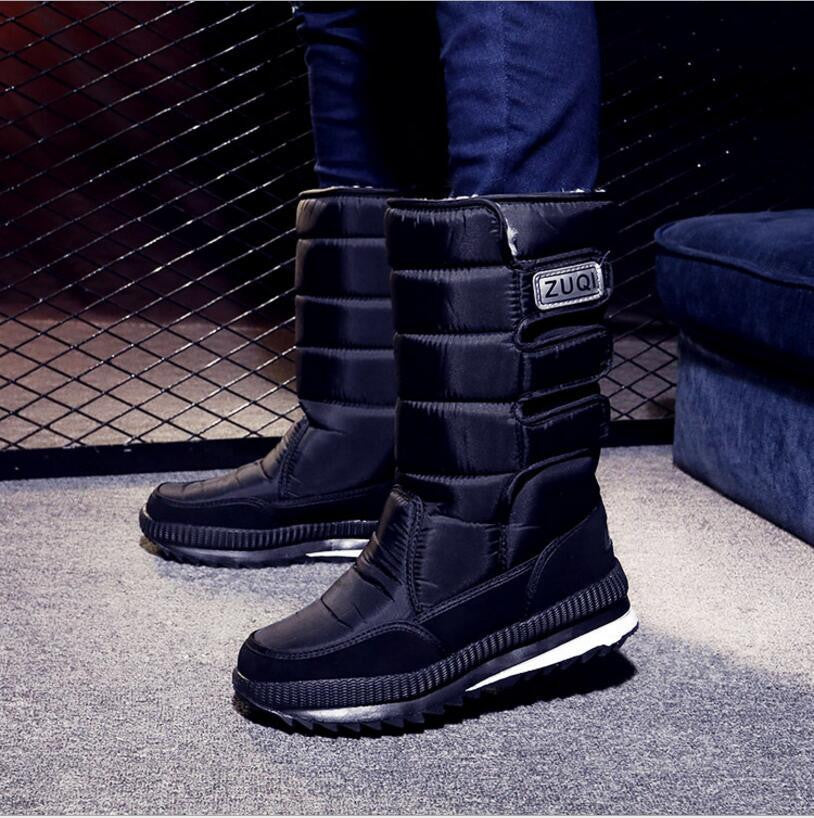 Online discount shop Australia - Boots men warm shoes platform snow boots men boots thick waterproof slip-resistant shoes 05