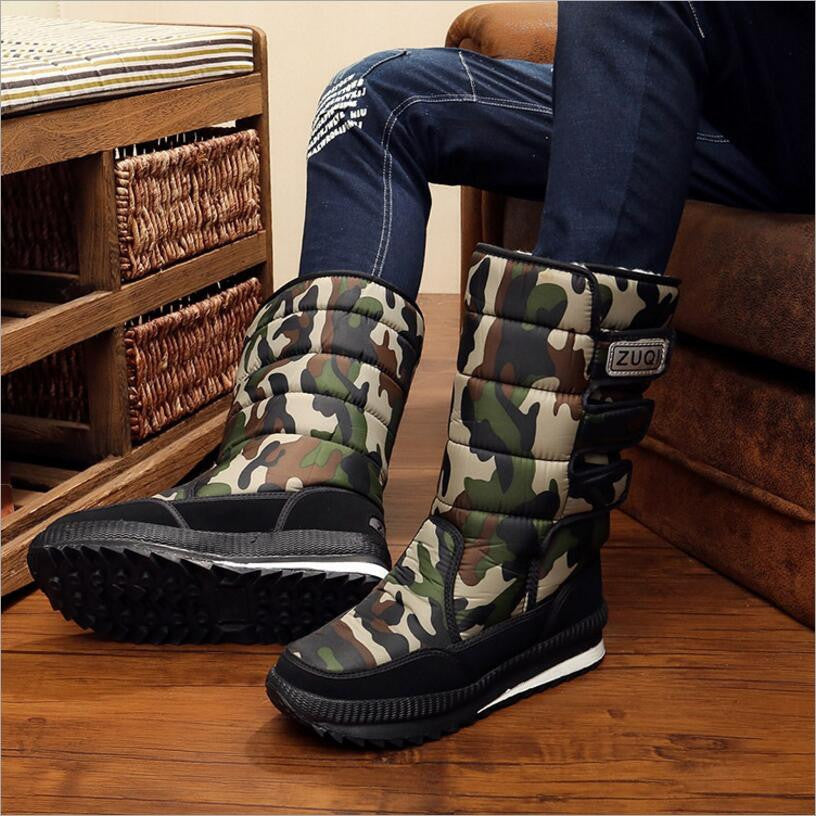 Online discount shop Australia - Boots men warm shoes platform snow boots men boots thick waterproof slip-resistant shoes 05