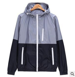 Online discount shop Australia - Casual Jacket Thin Men Thin Windbreaker Sportswear Slim Zipper Coats 3XL ZHY1499