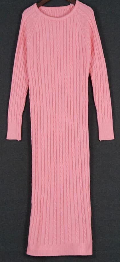 Women long sweater dress autumn winter sexy slim Bodycon Dresses Elastic Skinny Brief Knitted Dress vestidos