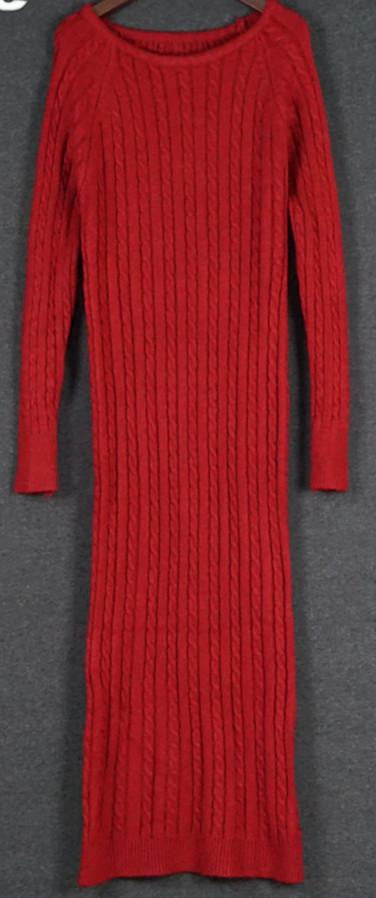 Women long sweater dress autumn winter sexy slim Bodycon Dresses Elastic Skinny Brief Knitted Dress vestidos