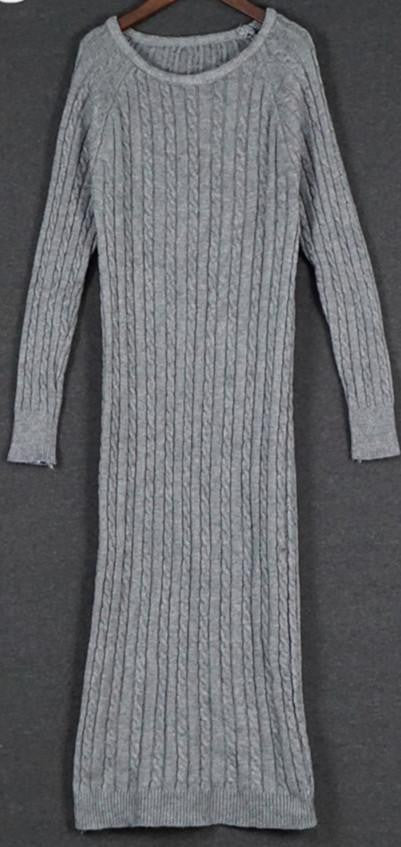Women long sweater dress autumn winter sexy slim Bodycon Dresses Elastic Skinny Brief Knitted Dress vestidos