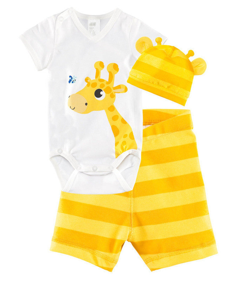 3Pcs Baby Girls Clothing Sets Summer Toddler Baby Boy Rompers Short Sleeve Newborn Baby Clothes Cotton Roupas Infant Jumpsuits - CelebritystyleFashion.com.au online clothing shop australia