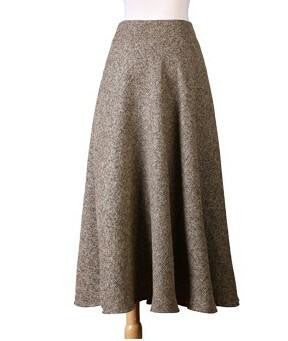 Skirt Fashion Women's Long Woolen Skirts Big Buttom A-line Wool Skirts S - XXL