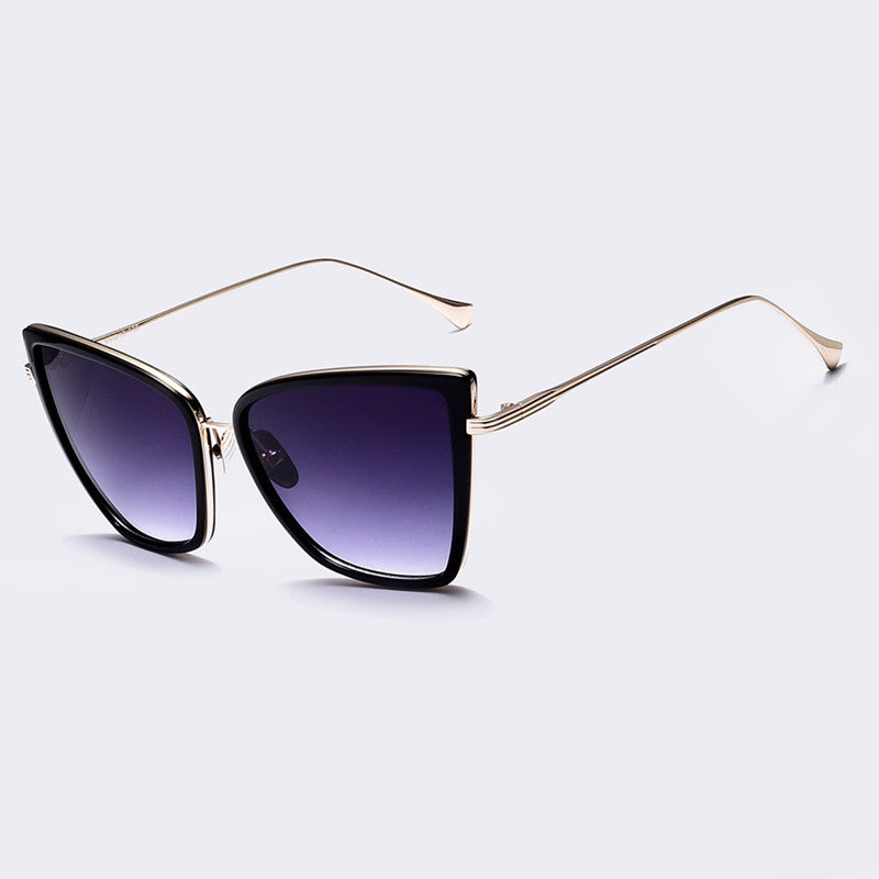 Fashion Women Sunglasses Cat Mirror Glasses Metal Cat Eye Sunglasses Women Brand Designer High Quality Square Style - CelebritystyleFashion.com.au online clothing shop australia