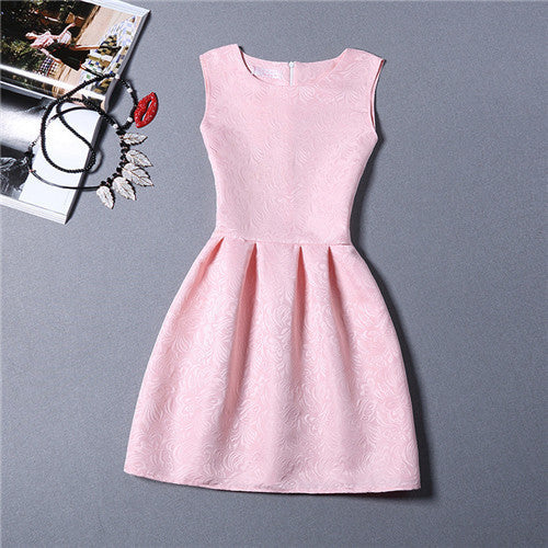 Red Pink Black White Robe Women Solid Dress Ladies Party Evening Elegant Casual Mini Sleeveless Short A Line Plus Size Dresses