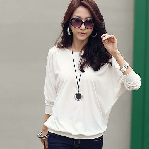 Online discount shop Australia - long sleeve t shirt women t-shirt cotton poleras de mujer white loose tshirt women kawaii tee shirt