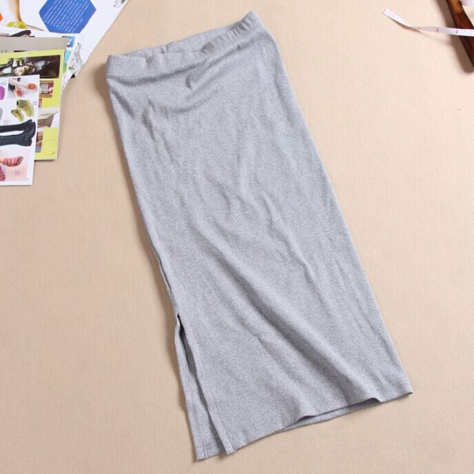 Online discount shop Australia - Autumn Winter Women Skirt Wool Rib Knit Long Skirt Package Hip Split Skirts