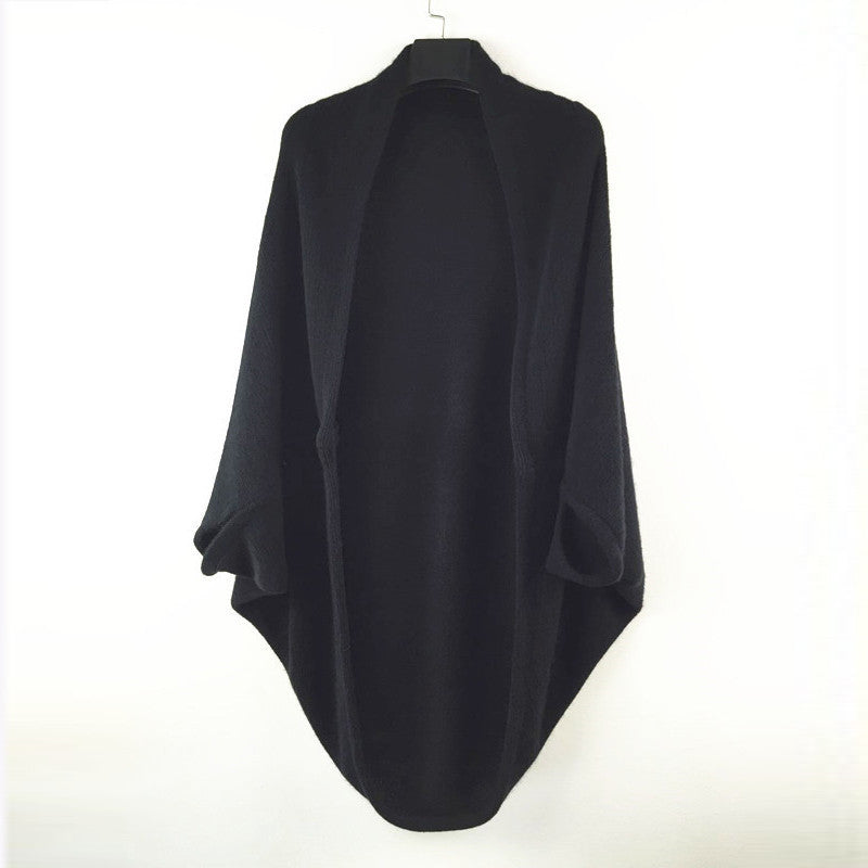 Fashion Women Casual Korea Loose Shawl Batwing Sleeves Lady Knit Sweater Coat Woolen Women Cardigans Jacket