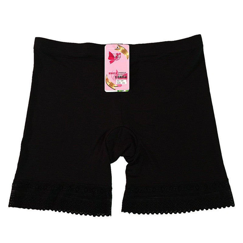 Online discount shop Australia - LG006 Style Ladies Boxer Short Safe Pants Bamboo boyshort underpants with Lace Plus Sizes 2XL and 4XL
