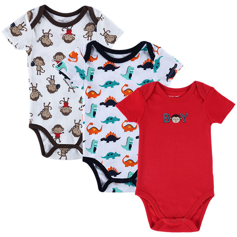 3 PCS/LOT Baby Boy Clothes Newborn Baby Romper Set Short Sleeved Cotton Baby Romper Toddler Underwear Infant Clothing - CelebritystyleFashion.com.au online clothing shop australia