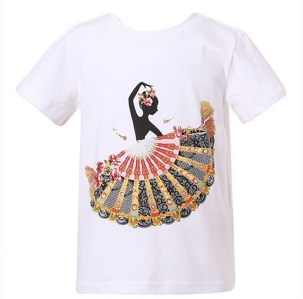 Girl t-shirt big Girls tees shirts children blouse t-shirts kids summer clothes jacket rabbit pink - CelebritystyleFashion.com.au online clothing shop australia