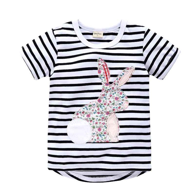 Girl t-shirt big Girls tees shirts children blouse t-shirts kids summer clothes jacket rabbit pink - CelebritystyleFashion.com.au online clothing shop australia