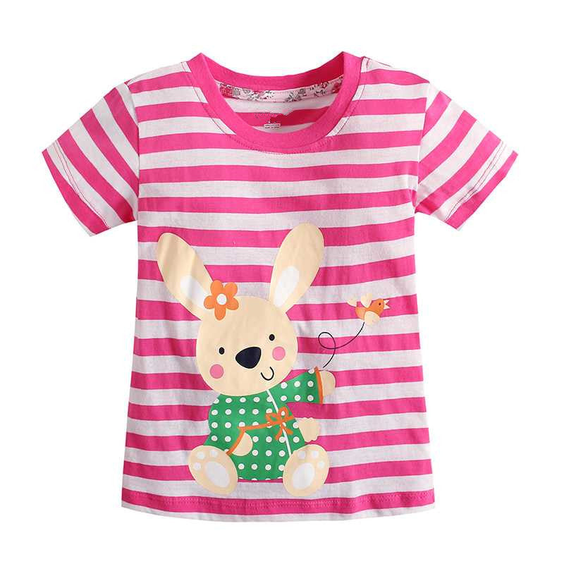 Girl t-shirt big Girls tees shirts children blouse t-shirts kids summer clothes jacket rabbit pink - CelebritystyleFashion.com.au online clothing shop australia