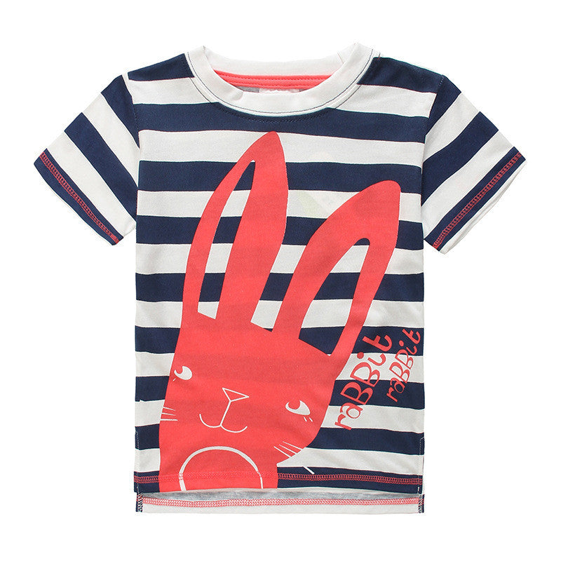 Girl t-shirt big Girls tees shirts children blouse t-shirts kids summer clothes jacket rabbit pink - CelebritystyleFashion.com.au online clothing shop australia