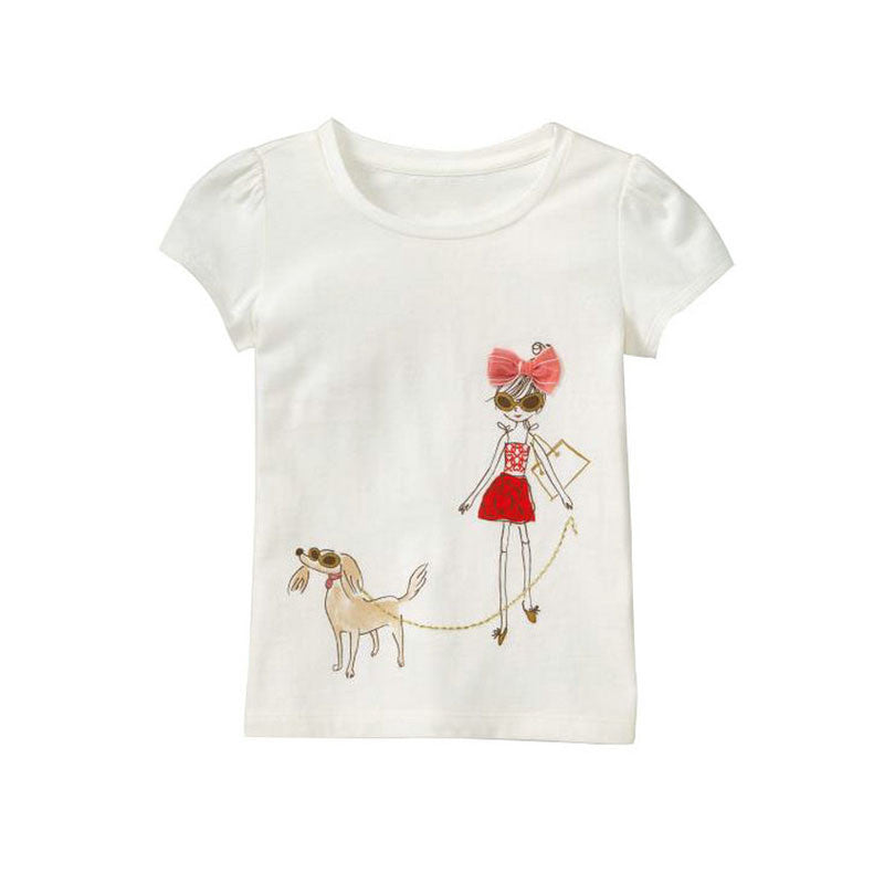 Girl t-shirt big Girls tees shirts children blouse t-shirts kids summer clothes jacket rabbit pink - CelebritystyleFashion.com.au online clothing shop australia