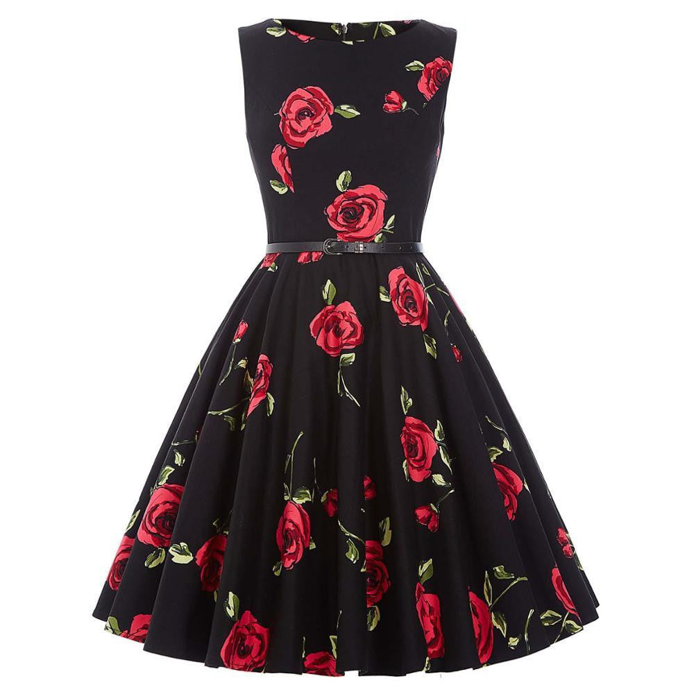 Summer Dresses Women Pinup Retro Robe Rockabilly 50s Vintage Dress Plus Size XS-3XL Cocktail Party Dress Vestidos Femininos