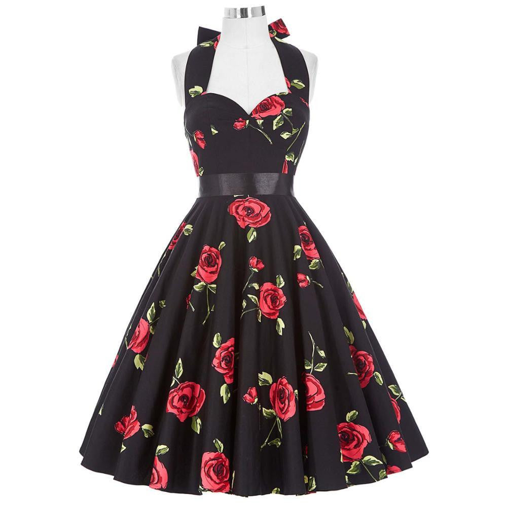 Summer Dresses Women Pinup Retro Robe Rockabilly 50s Vintage Dress Plus Size XS-3XL Cocktail Party Dress Vestidos Femininos
