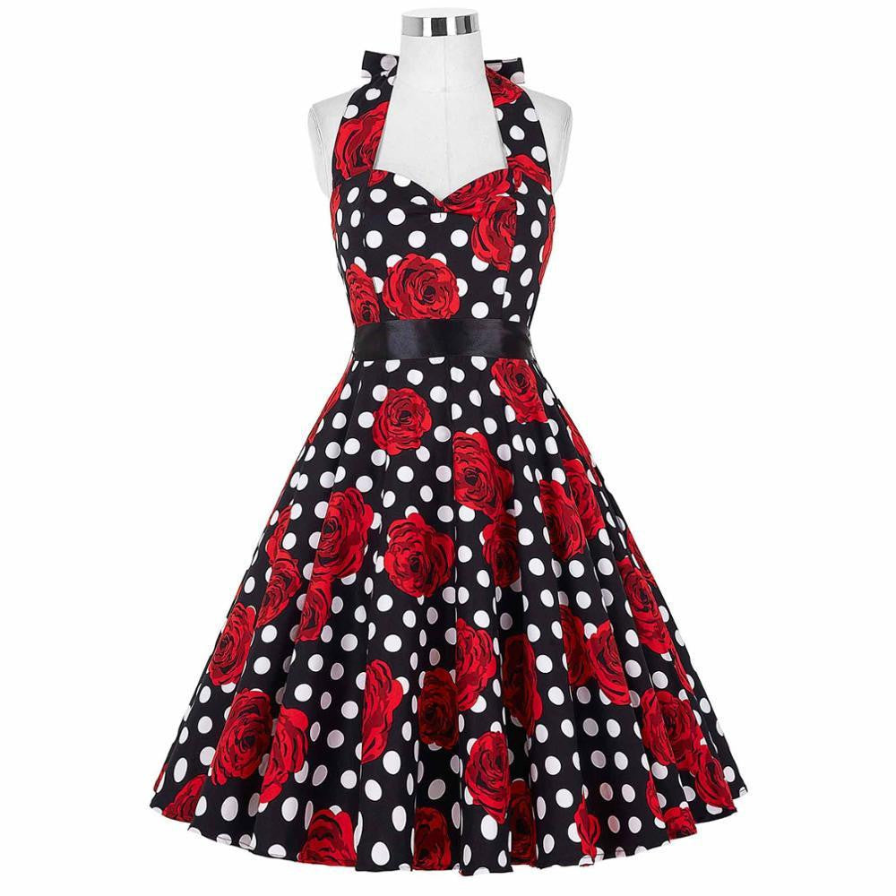Summer Dresses Women Pinup Retro Robe Rockabilly 50s Vintage Dress Plus Size XS-3XL Cocktail Party Dress Vestidos Femininos