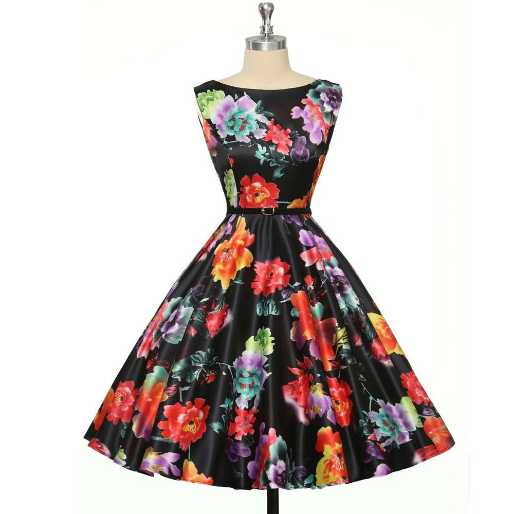 Summer Dresses Women Pinup Retro Robe Rockabilly 50s Vintage Dress Plus Size XS-3XL Cocktail Party Dress Vestidos Femininos