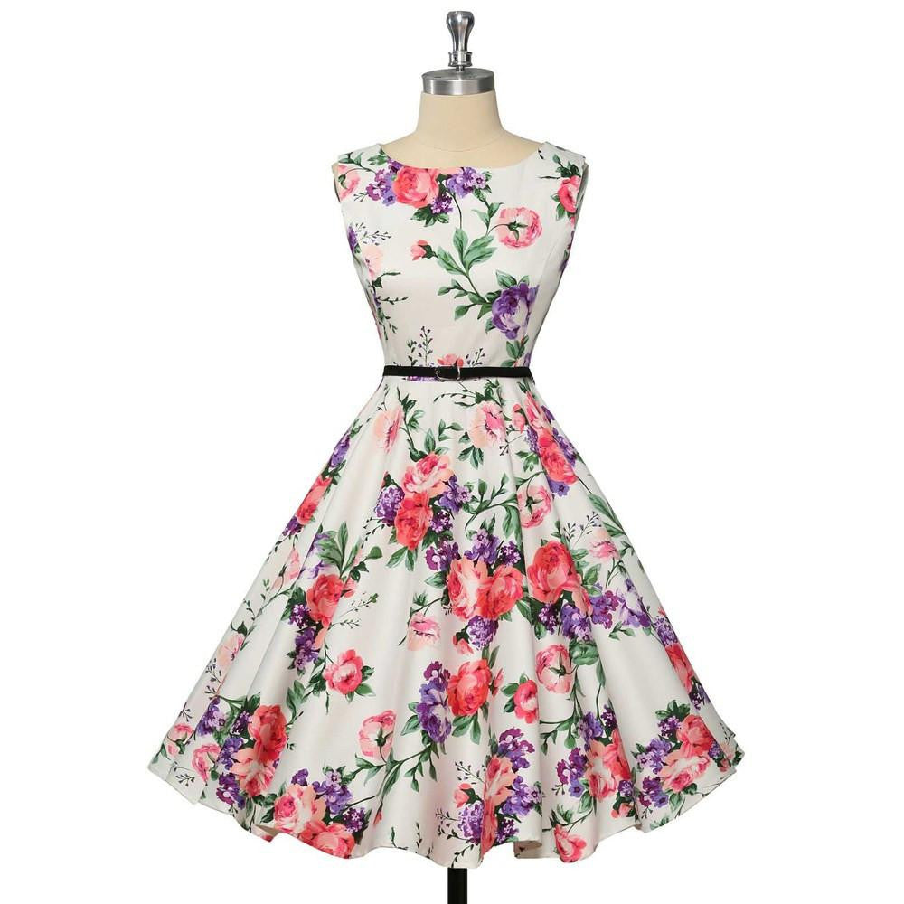Summer Dresses Women Pinup Retro Robe Rockabilly 50s Vintage Dress Plus Size XS-3XL Cocktail Party Dress Vestidos Femininos