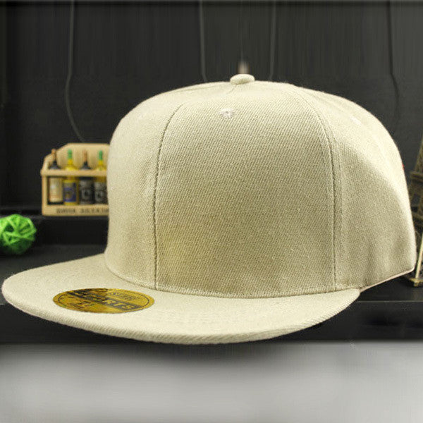 Online discount shop Australia - Adjustable Men Women Baseball Cap Solid Hip-Hop Snapback Flat Hat Visor