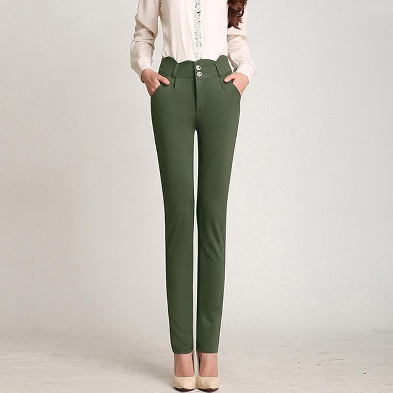 Women Casual Suit pant Western-Style Trousers Work Pants Trousers