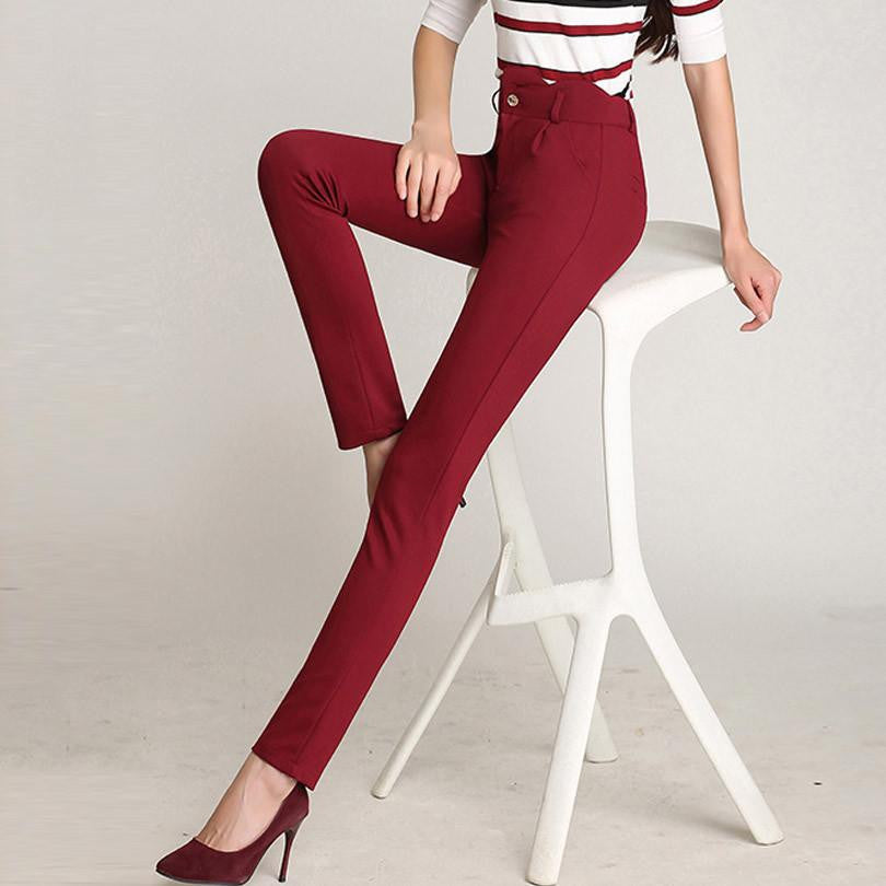 Women Casual Suit pant Western-Style Trousers Work Pants Trousers