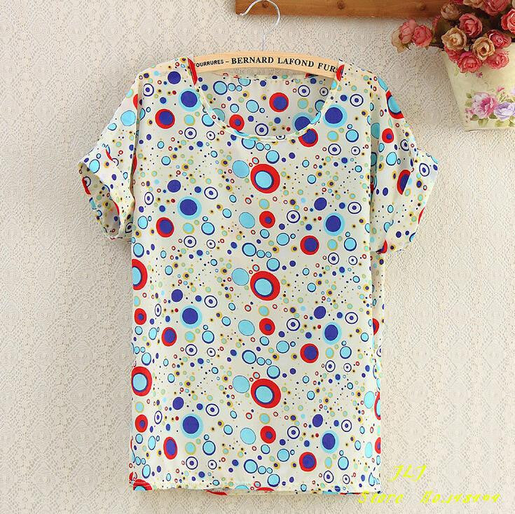 chiffion Batwing Short Sleeve T-Shirts women Loose Shirt Tees tops casual Tees clothes