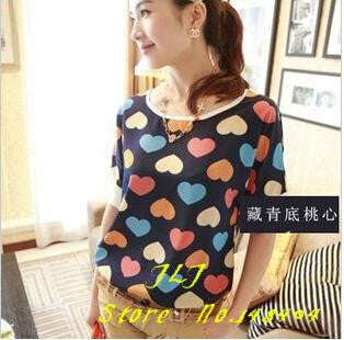 chiffion Batwing Short Sleeve T-Shirts women Loose Shirt Tees tops casual Tees clothes