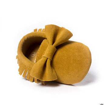 PU Suede Leather Newborn Baby Boy Girl Baby Moccasins Soft Moccs Shoes Bebe Fringe Soft Soled Non-slip Footwear Crib Shoe - CelebritystyleFashion.com.au online clothing shop australia