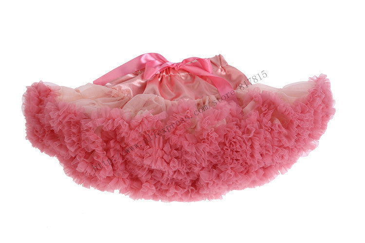 Baby girls tutu fluffy chiffon pettiskirt baby girls skirts Princess party tulle dance wear Skirts for girls 12Mo-8 Ys 21 Colors - CelebritystyleFashion.com.au online clothing shop australia