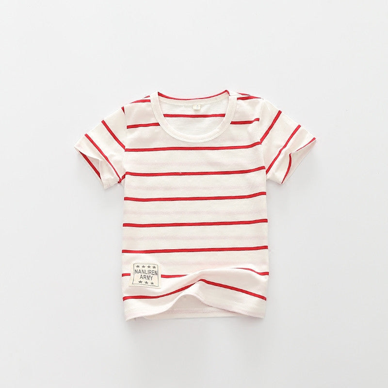 Summer Striped Kids t-shirts Baby Girls Short Sleeve Boys Tees Cotton Children tshirts for Girl Child Kids t Shirts 2-12T - CelebritystyleFashion.com.au online clothing shop australia