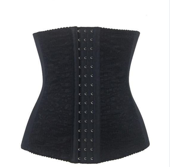 Online discount shop Australia - Burvogue Woman Waist Cincher Corselet Body Shaper Sexy Waist Control underbust Corsets & Bustiers Black Satin Steel Bone Corset