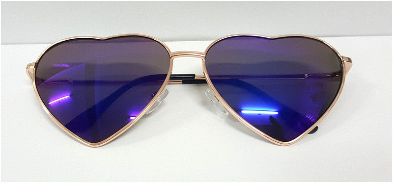 New Fashion Heart Shaped Sunglasses Women Metal Wrap Sun Glasses Lovely - CelebritystyleFashion.com.au online clothing shop australia